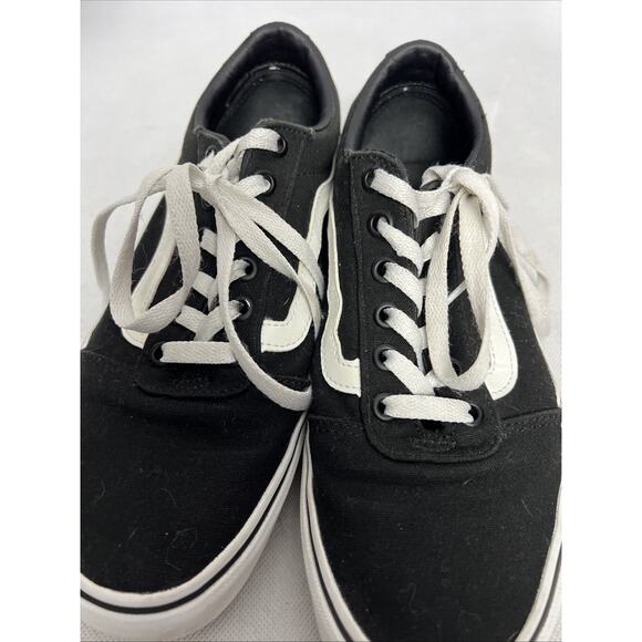 Vans Old Skool Canvas Black White Classic Women’s Casual Lifestyle Shoes Size 8 - Picture 8 of 9